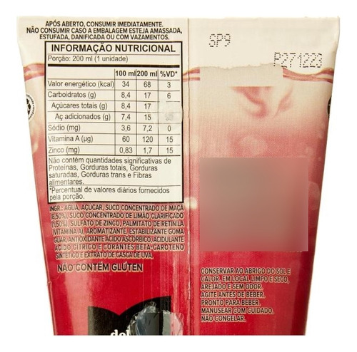 Suco Del Valle Kapo Sabor Maça 200ml - Kit Com 18