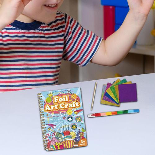 Libro De Pegatinas Con Papel De Aluminio Para Manualidades B