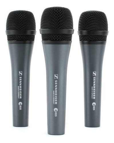 Pack De 3 Micrófonos Dinámicos Sennheiser E835 Cardioide