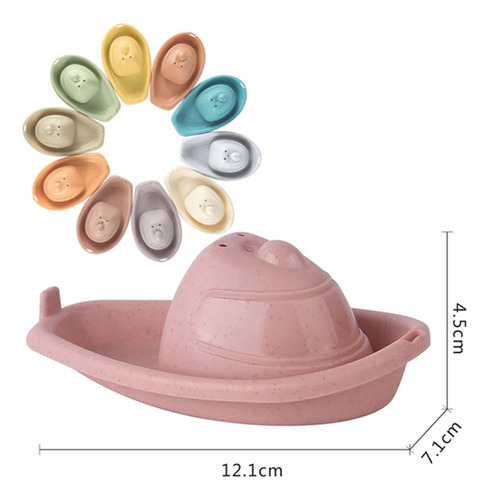 Nuevo 10 Piezas De Juguete De Barco De Baño For Bebé,