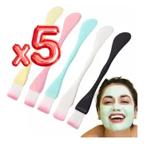 Comprar 5pz Brocha Japonesa Aplicador Mascarilla Cerdas Suaves Doble