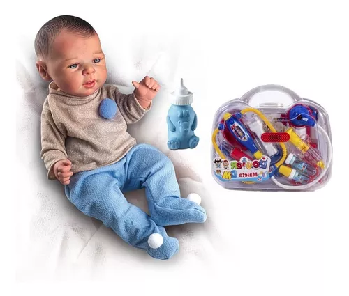 Boneco Para Crianças 5 6 7 Anos Bebe Reborn Realista - Milk
