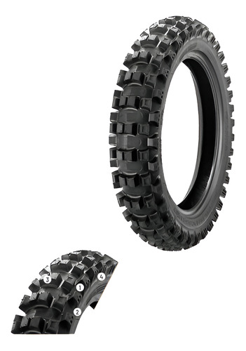 Pneu Traseiro Crf230/250f/xr 200 Borilli 110/100-18 Exc