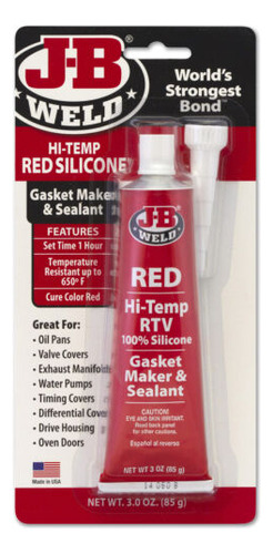 Jb Weld 31314 High Temperature Red Acetoxy Silicone Seal Vvm