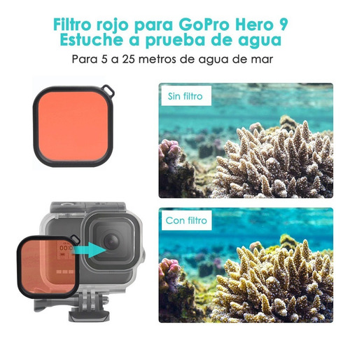 Imagen 3 de 8 de Kit De Carcasa Cámara Funda Para Gopro 10/9 Black