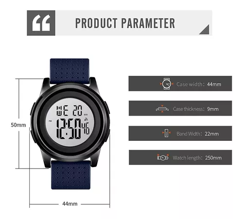 Reloj digital para hombre, ultrafino, impermeable, simple, de acero  inoxidable, para hombres y mujeres