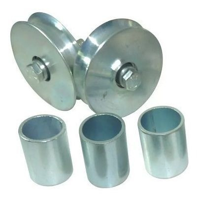 Imagem 3 de 4 de Kit Acessórios Roldanas P/ Portão Basculante N°2 -4 Polegada