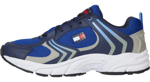 Zapatillas Sport De Cuero Azul Hombre Tommy Jeans