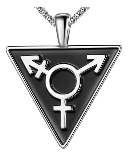 Lindos Colares Lgbt Banhados A Prata Com Pingente Triangular