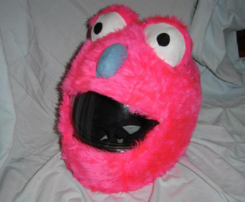 Funda Casco Moto, Cubre Casco Peluche Elmo Rosa Rosa Chicle Elmo Rosa Universal