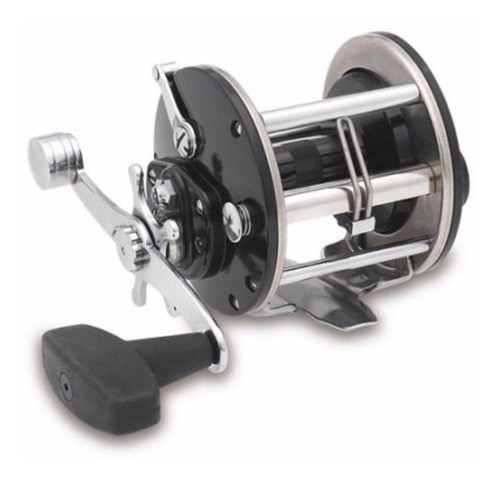 Bobina rotativa Penn 209m Level Wind Embedded Trolling, cor preta, lado direito