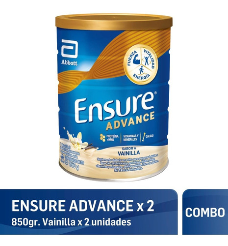 Ensure Advance En Polvo 850 Gr Vainilla Pack X 2 Unidades