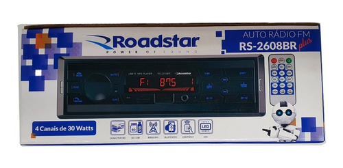 Imagem 9 de 9 de Auto Radio Mp3 Automotivo Roadstar Usb Fm Rs2608br Bluetooth