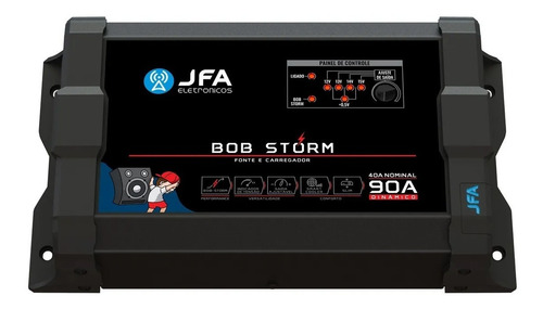 Fonte Carregador Jfa 90a Bob Storm Slim Bivolt 110v 220v