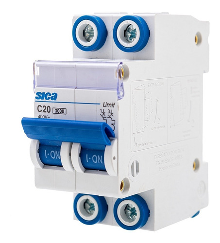 Llave Térmica Sica - Bipolar 20a - Capacidad 3000a - Iram