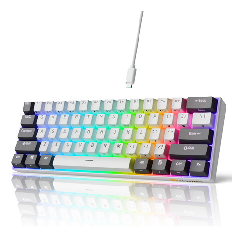 Ilovbee I61 - Teclado Mecnico Con Cable De 60 %, Teclado Rgb