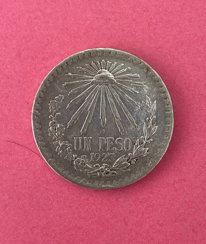 Moneda Un Peso Resplandor  Plata 0.720 1923 1933