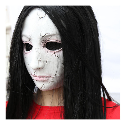 Máscara De Halloween Fantasma Femenino Capucha Aterradora