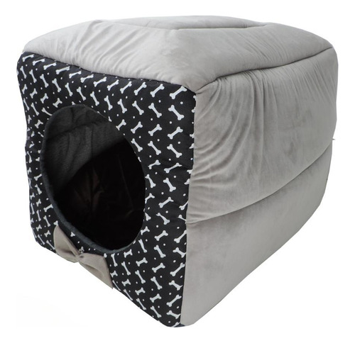 Cama Iglu E Toca Para Cachorro Preto Super Luxo Minhacazza M