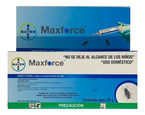 Imagen 1 de 2 de Maxforce Gel Bayer 30gr Max Force Exterminador Cucarachicida
