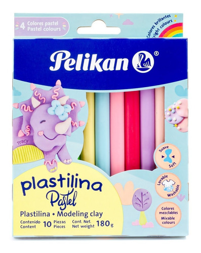 Imagen 1 de 5 de Plastilina Pelikan X 10 Barras (180 Gramos)
