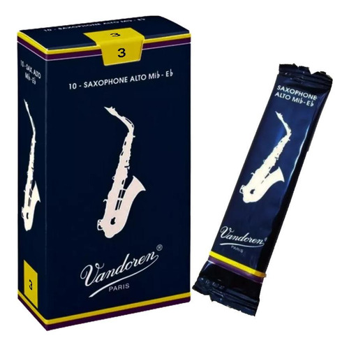 Palheta Vandoren Trad. Nº 3 Sax Alto - Sonoridade Cheia