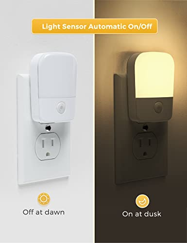 Paquete De 2 Luces Nocturnas Enchufables A La Pared, Luz Noc