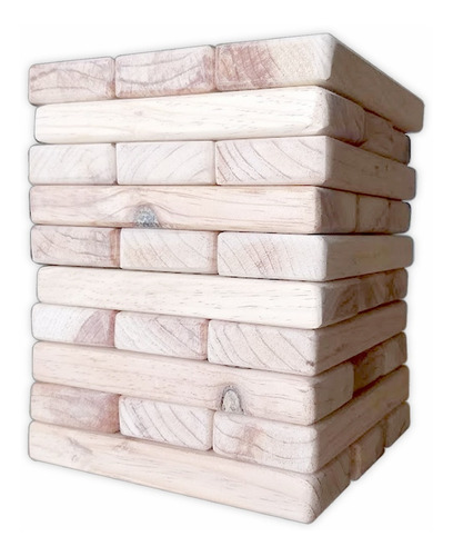 Jenga Gigante De Madera Natural 20 Pz Juego Familiar Bora