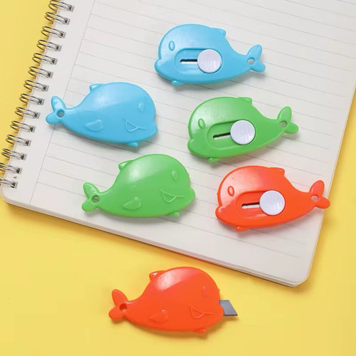 4pzs Mini Cuter Mini Navaja Cortador De Papel Forma Ballena