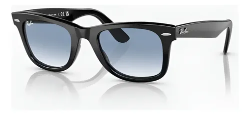 Ray-ban Wayfarer Rb2140f 901/3f 52 Preto Azul Espelhado | MercadoLivre
