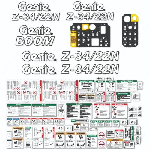 Calcomanias Para Elevador Genie Z34-22n