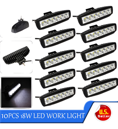 10 X 18w Led Trabajo Luz Barra Offroad Inundación Conducir A