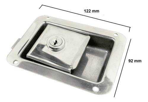 7 X Fechadura Inox Porta Bau Maleiro Furgão Motor Home Onibu