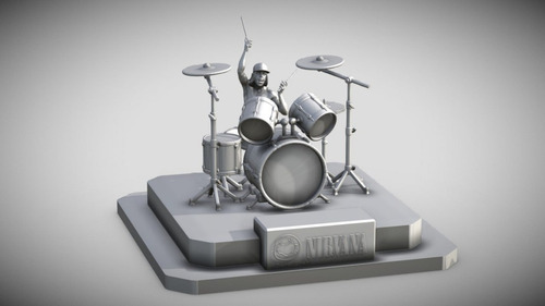 Archivo Stl Impresión 3d - Nirvana - Dave Grohl