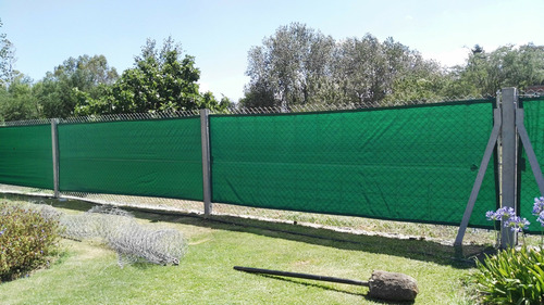 Tela De Cerco 1.60m X 5m Con Ojales Verde