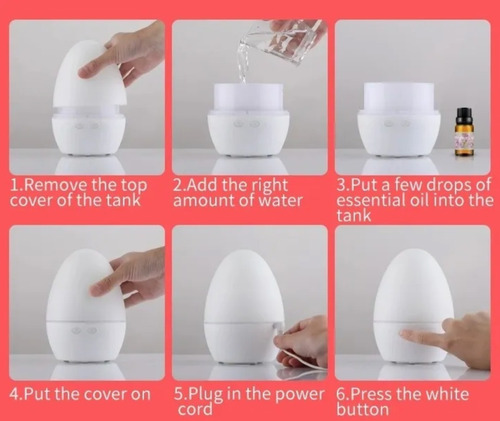 Imagen 6 de 10 de Humidificador Difusor Aromático Ambiente Aceites Ultrasónico
