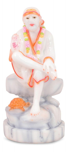 Sai Baba - Estatua De Polymarble Para Pooja Hindú, Hogar, Ma