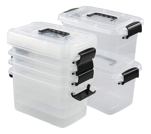 Contenedor De Almacenamiento Transparente 5 L Con Pestillo