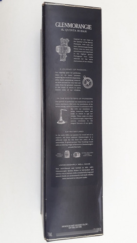 Caixa Vazia Do Whisky Glenmorangie The Quinta Ruban 12 Years (Usado)