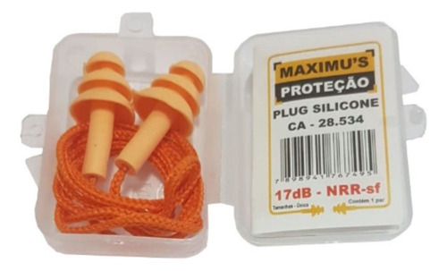 Kit 5 Protetores Auricular Silicone 18db Maximu´s Ca28534