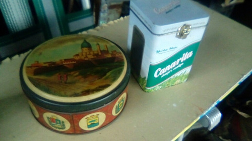 Antiguas Latas De Colección Adorno Decoración Vintage