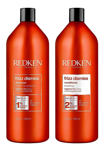 Shampoo Frizz Dismiss 1000ml Antifrizz+acondicionador Redken