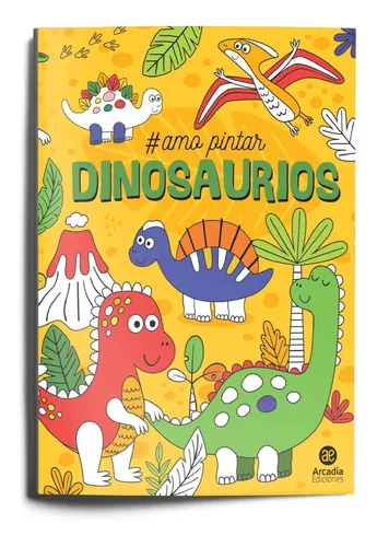 Póster para colorear con pegatinas · dinosaurios