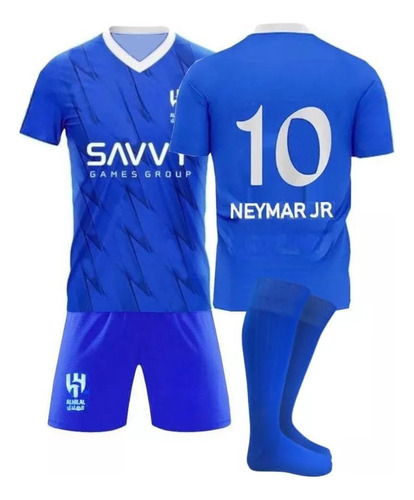 Conjunto De Time Infantil Neymar Kit Com Meião