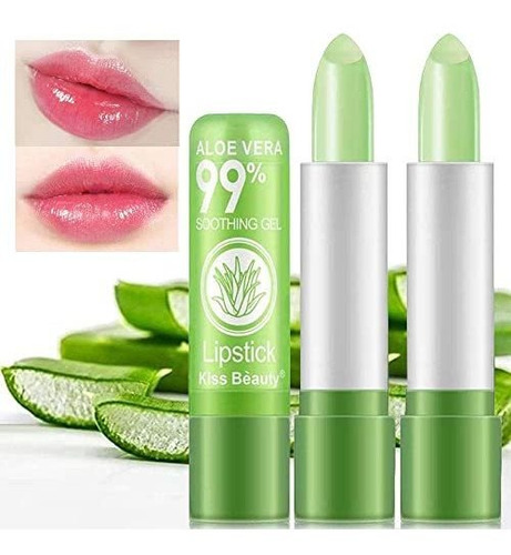 Primer Plano 2 Pack Aloe Vera Lápiz Labial, Largo 37mlb