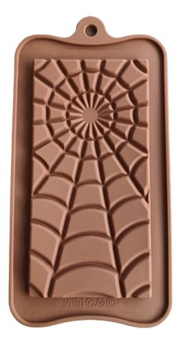 Molde De Silicona Tableta De Chocolate Tela De Arana
