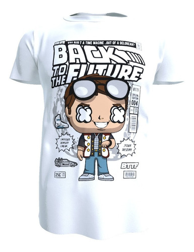 Polera Diseño Volver Al Futuro Marty Mcfly, Poliester