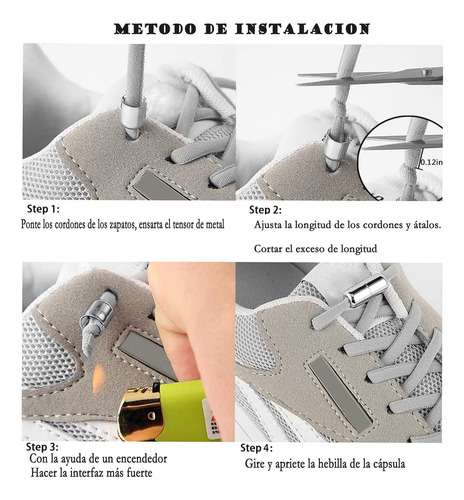 Cordones Elásticos Sin Cordones Zapatillas Cordones