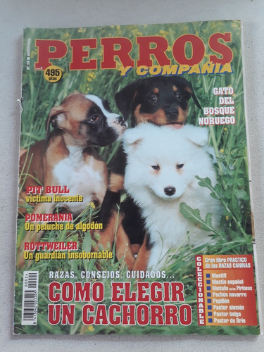 Revista Perros Y Compañia N° 24 Año 1996 Pit Bull Rottweiler (Usado)