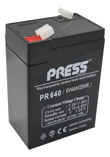 Bateria De Gel 6v 4a Press Conector: Fo-01
